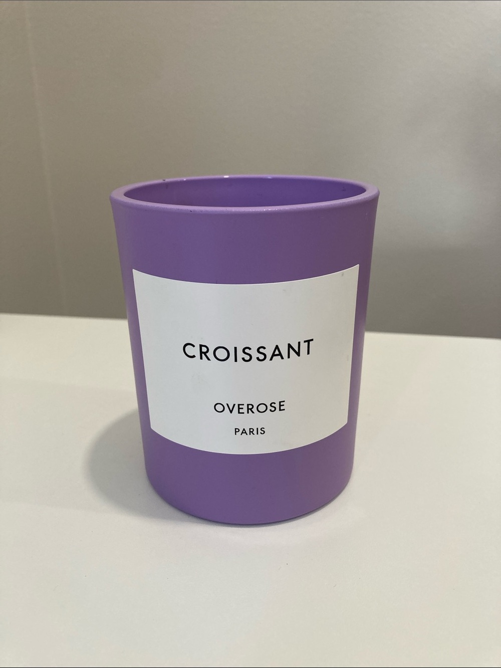 Overose Croissant empty candle jar